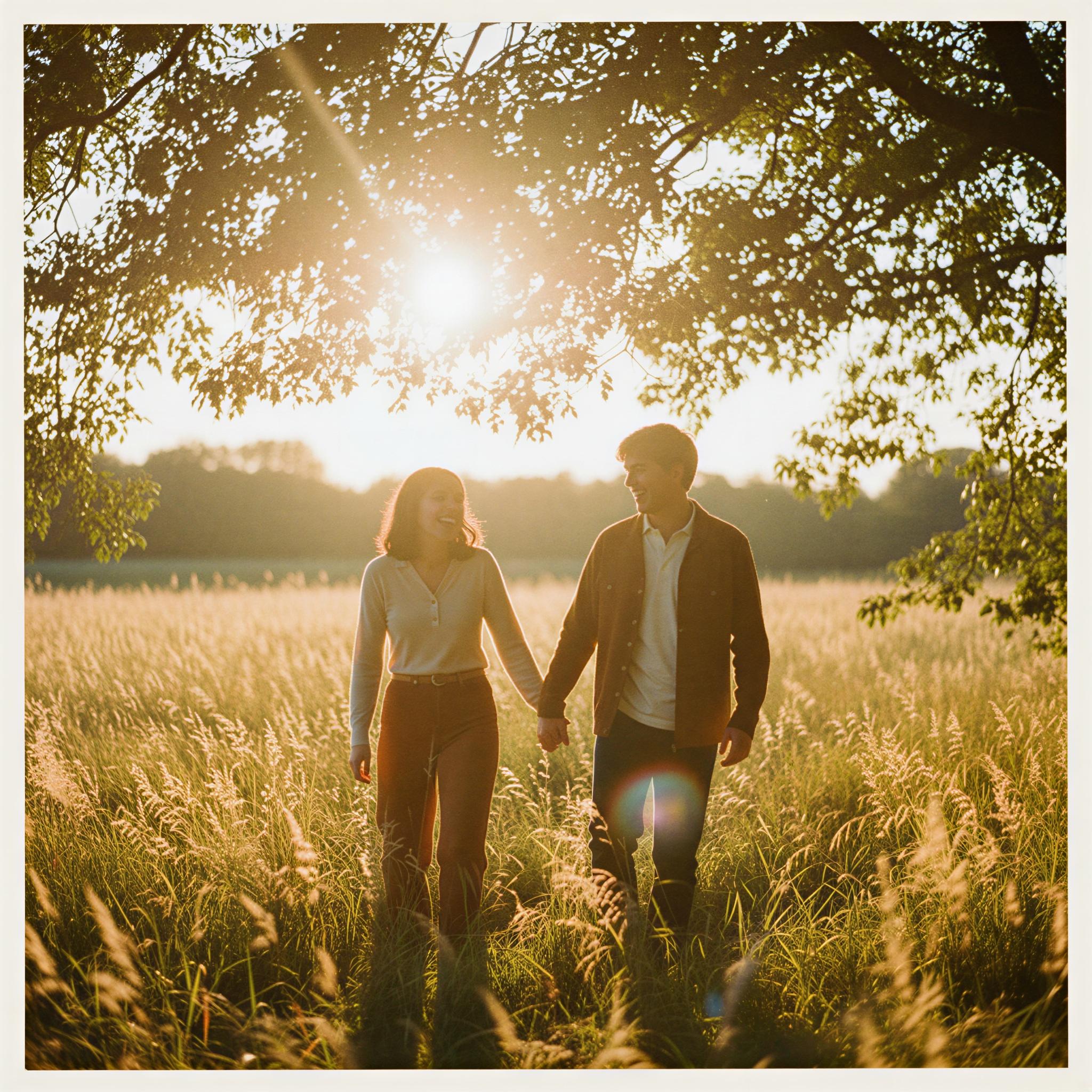 35mm film aesthetic photography, warm golden hour lighting, authentic Kodak Gold color tones, natural film grain texture, soft analog warmth, candid lifestyle moment, vintage photography style, organic light leaks, nostalgic atmosphere, timeless analog beauty, magazine quality film editorial