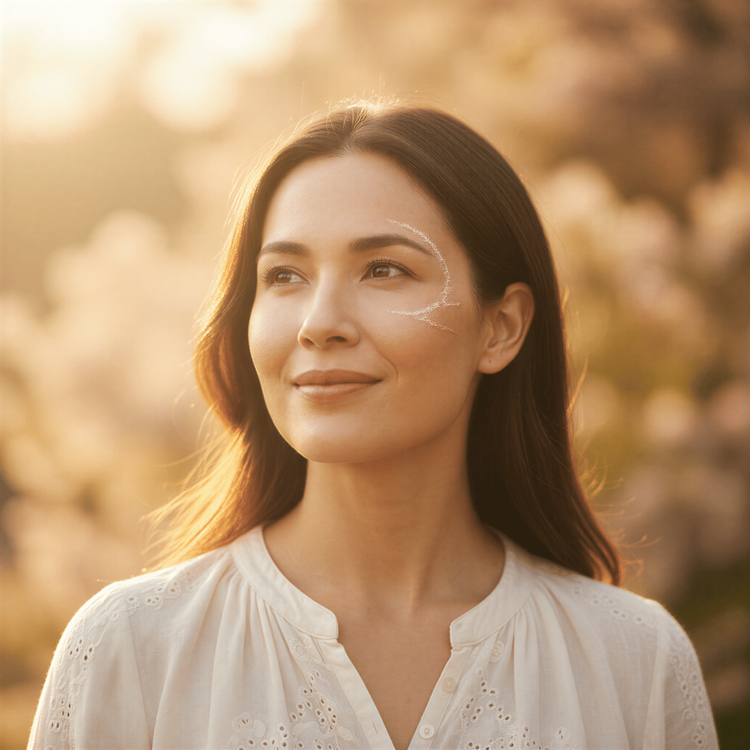 Triumphant and intimate portrait honoring cancer survivorship, showing resilience and strength in the body.