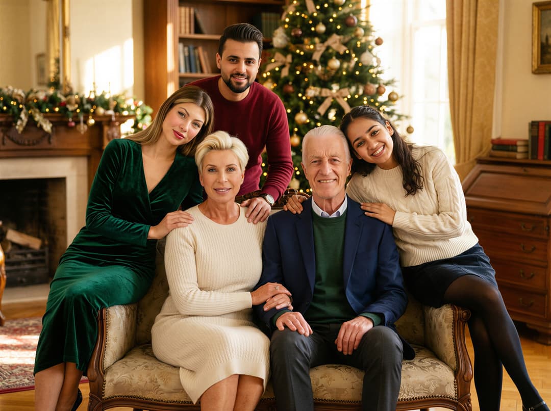 AI-generated family reunion photo