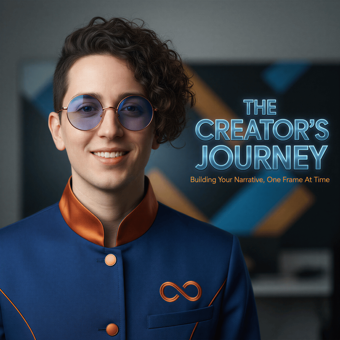 A fashion-forward content creator wearing a signature outfit including a recognizable accessory, looking directly at the camera.